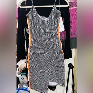 Houndstooth strapless dress new with tags